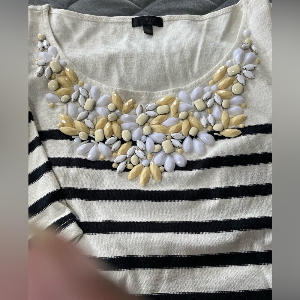 J.Crew Collection Jewel Necklace Knit top - size XL